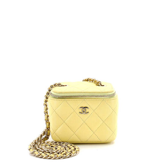 Chanel Handbags - Chanel Mini Classic Vanity Case with Chain Quilted Caviar